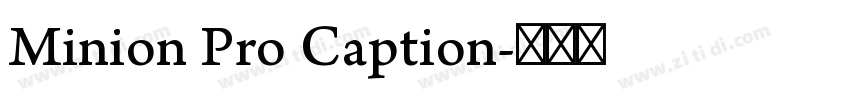 Minion Pro Caption字体转换